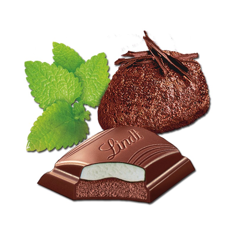 Lindt Edelbitter Mousse Minze, Schokolade, 150g 13 Tafeln Schokolade ...
