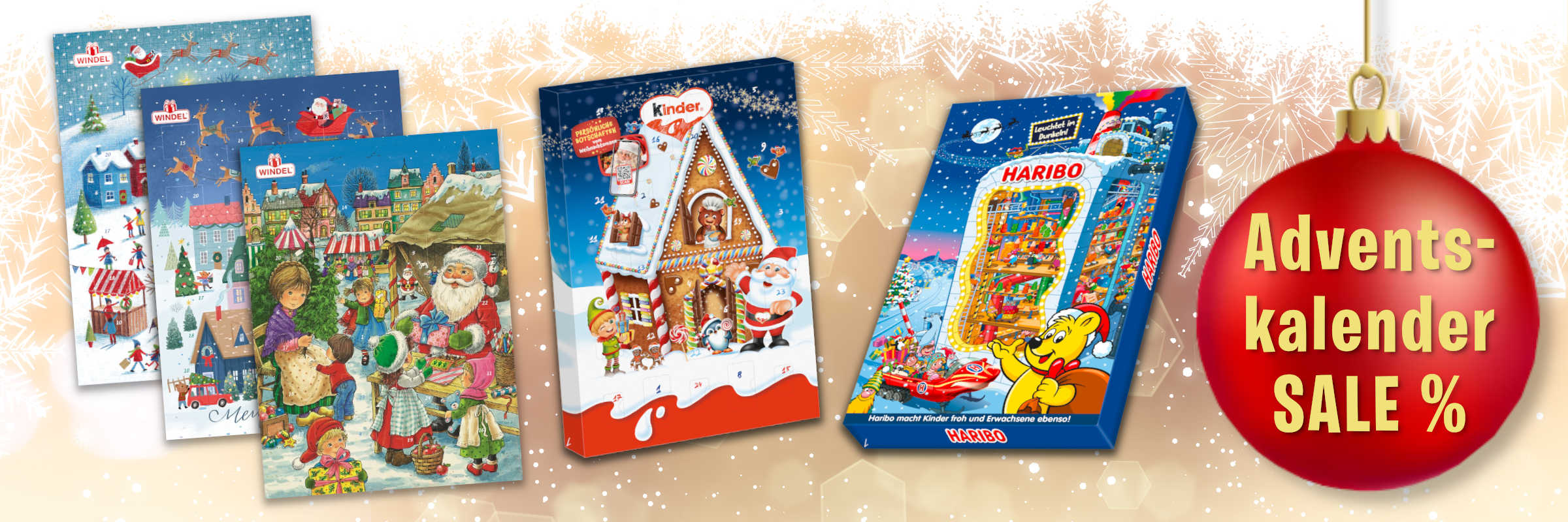 <p>Entdecke unsere Adventskalender und genieße die Leckereien, für die Vorfreude auf Weihnachten.</p>